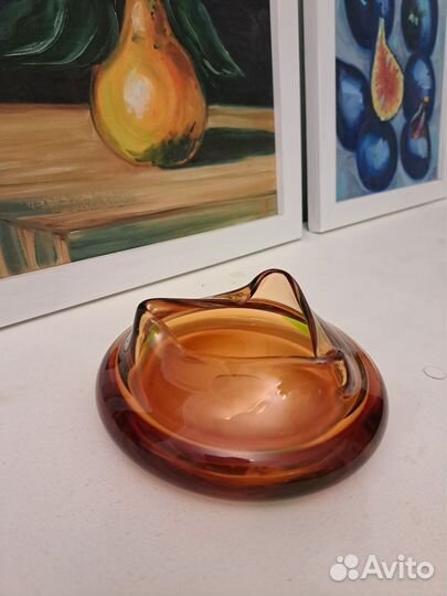 Пепельница цветное стекло СССР