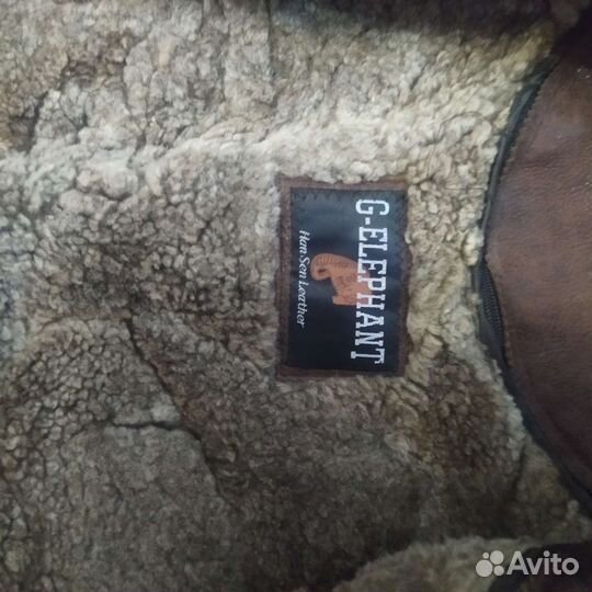 Зимняя кожаная куртка мужская