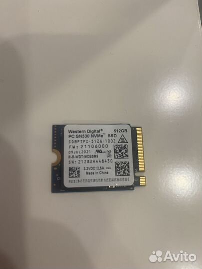Western Digital M.2 2230, SN 530 512Gb Новый