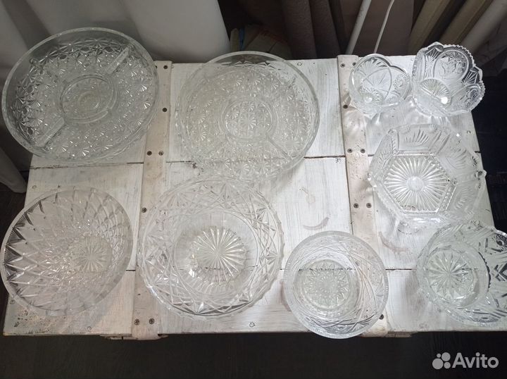 Хрусталь. СССР Ваза, салатница