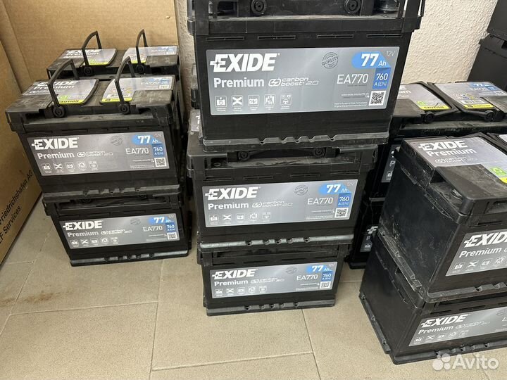 Аккумулятор premium EA770 77Ah 760A 12V exide