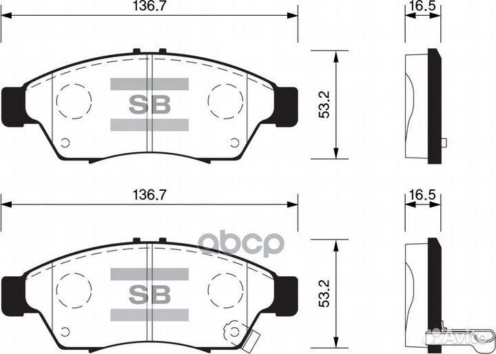 SP1541 колодки дисковые передние Suzuki Liana