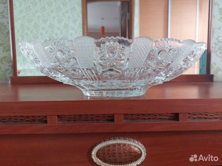 Хрустальная ладья ссср.Большая 38.см