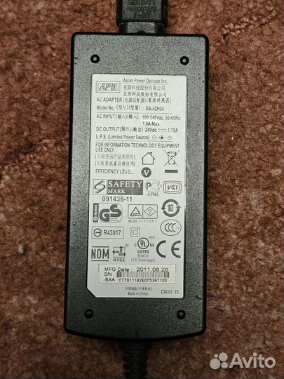 Блок питания logitech g27 оригинальный