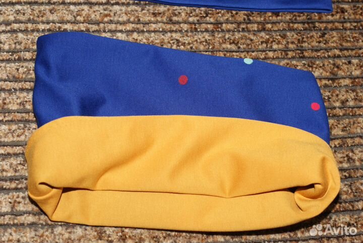 Новый комплект шапка+хомут на двочку 4х-12 лет