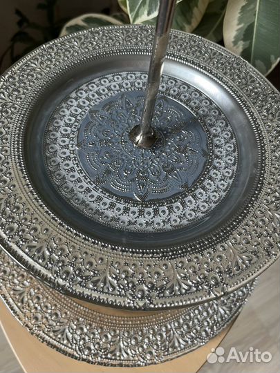 Этажерка ваза для фруктов два яруса