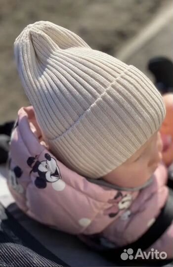 Шапка тыковка с завязками