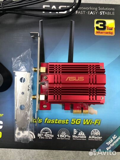 Контроллер PCI-Ex1 Wi-Fi asus PCE-AC56