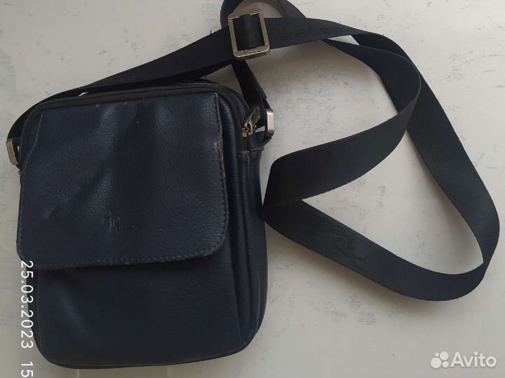 Мужская кожаная сумка бу