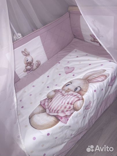 Бортики+одеялко в кроватку