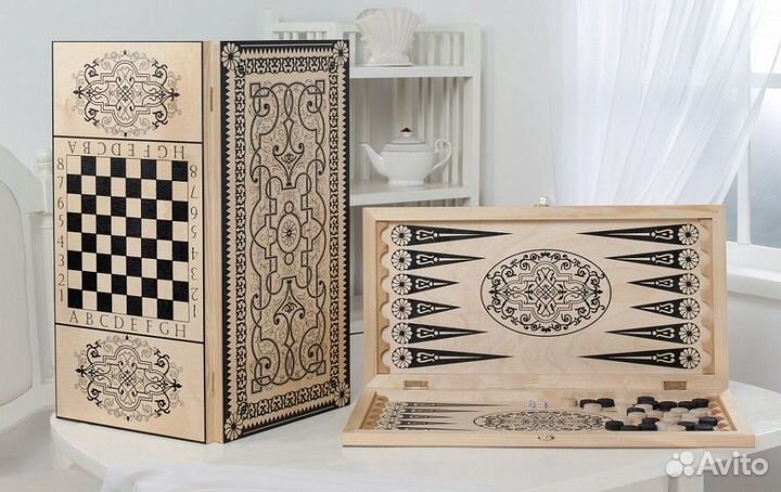 Шахматы гроссмейстерские, рисунок серебро Классика