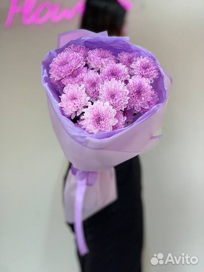 Цветы хризантемы кустовые доставка Flowers124