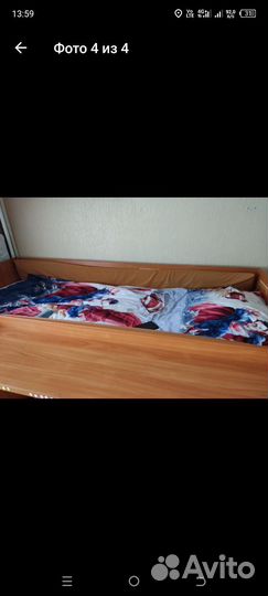 Детская кровать чердак со столом и шкафом бу