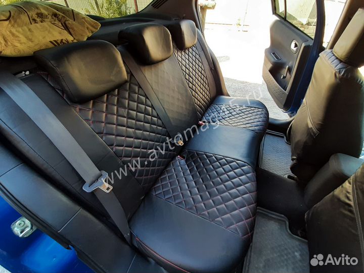 Авточехлы Renault Megane 2 экокожа ромб