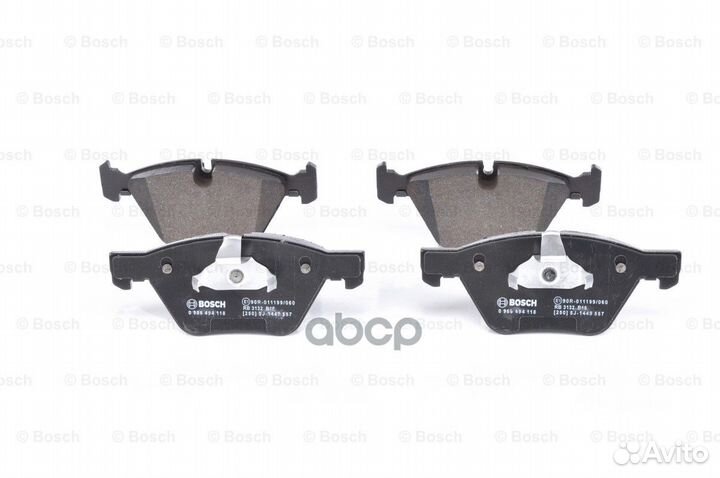 Колодки тормозные передние bosch 0 986 494 118