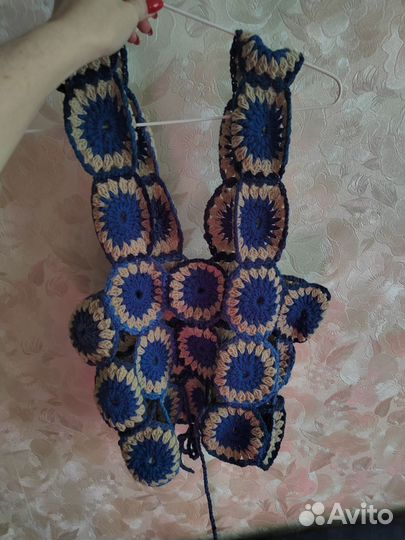Жилетка ручная вязка (крючком)