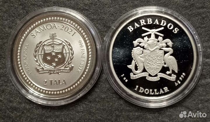 Монеты Морской конёк Серебро