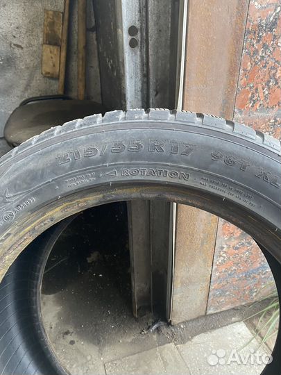 Зимняя резина 215 55 r17 бу шипованные