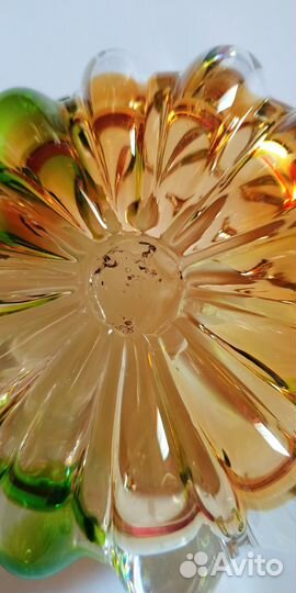 Пепельница гутное стекло СССР