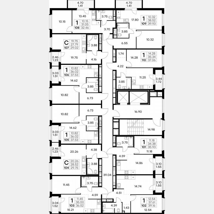 Квартира-студия, 29,8 м², 12/15 эт.