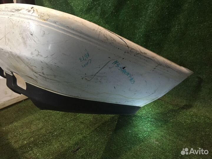 Бампер задний Nissan Sunny B13 Белый с усилителем