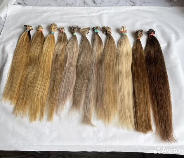 Волосы для наращивания б/у светлые блонд