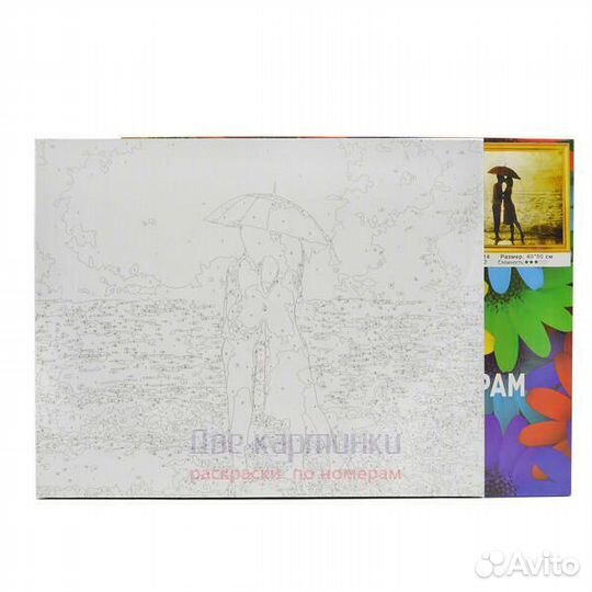 Картина по номерам 40x50 Лицо девушки и цветы