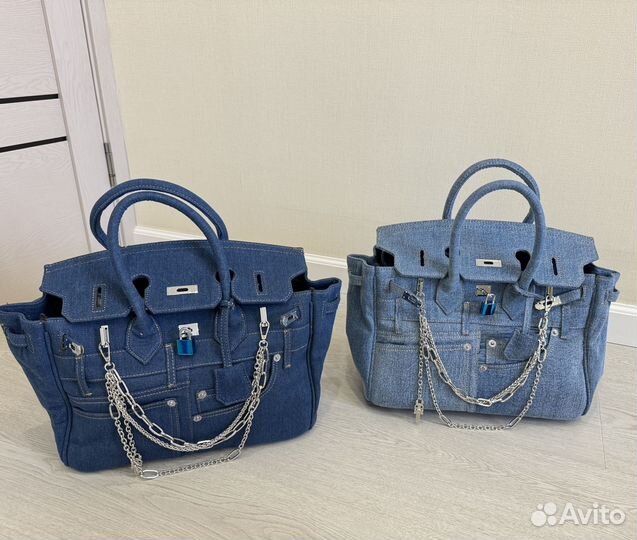 Сумка женская джинсовая birkin