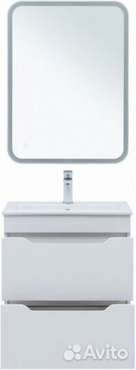 Мебель для ванной Aquanet Практика 60 с ящиками белая