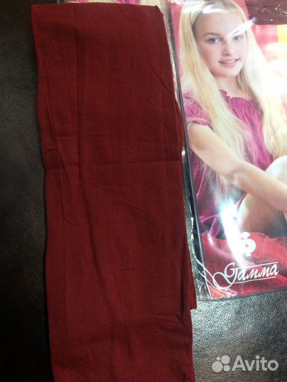 Колготки бордовые, красные 128-146