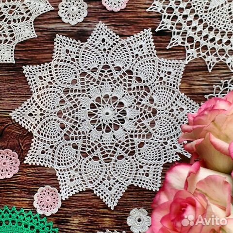 Салфетка ажурная, ручная работа, подарок, новая