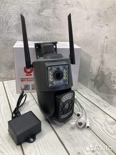 Камера видеонаблюдения 4g с симкартой 2 обьектива