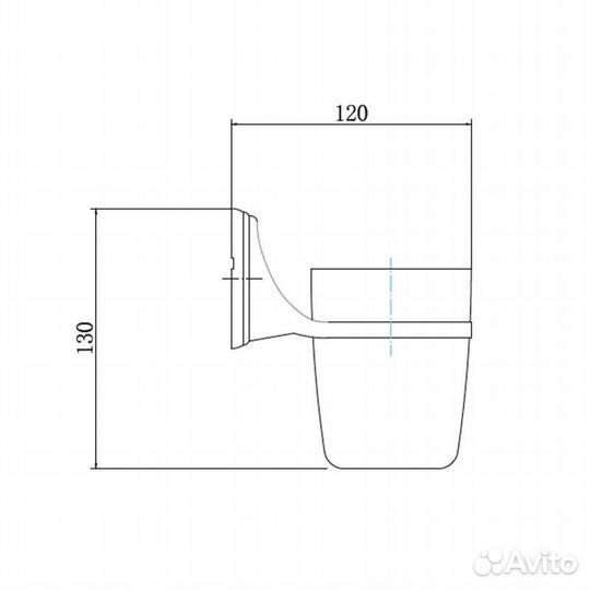 Стакан для ванной комнаты fashun A1506, хром