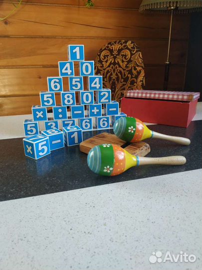 Кубики цифры 24 штуки. Маракасы