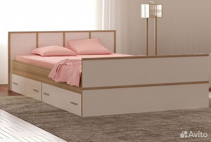 Кровать двуспальная Сакура с ящиками