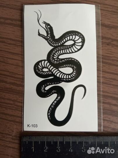 Водостойкая временная тату-наклейка