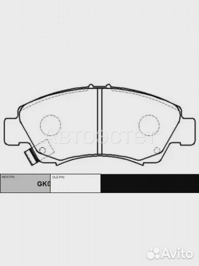Тормозные колодки дисковые GK0320