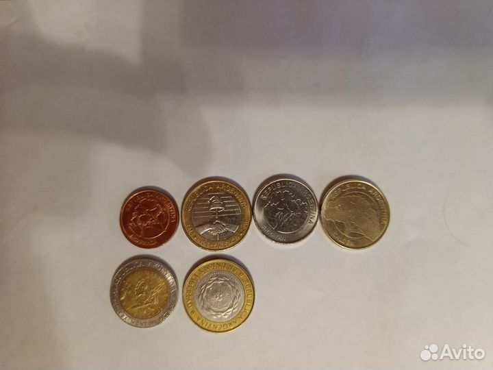 Банкноты и монеты Аргентина (набор)