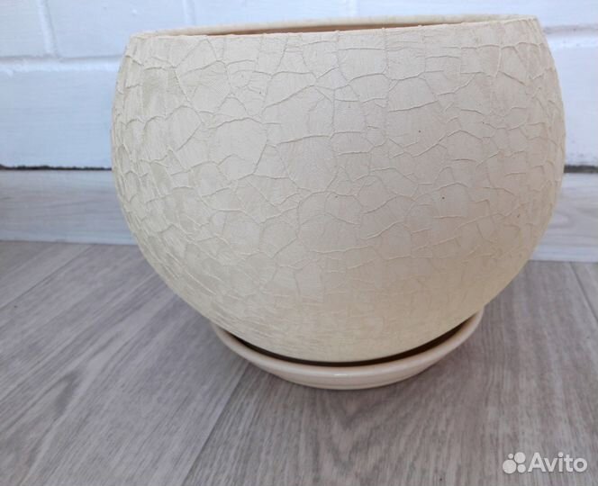 Кашпо керамика Шар - вуаль
