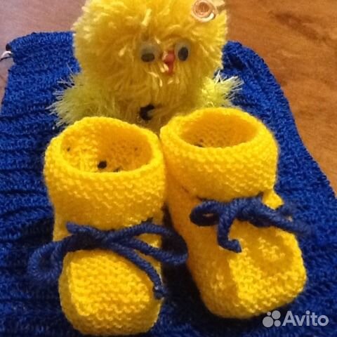 Пинетки, носочки, тапочки вязаные. Новые