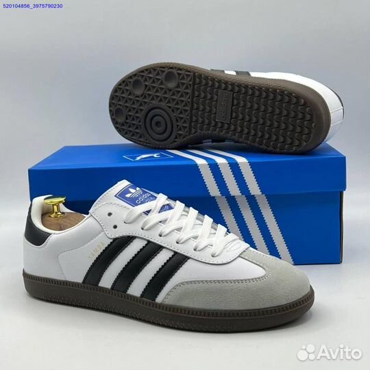 Кроссовки Adidas Samba White/Black (Арт.84637)