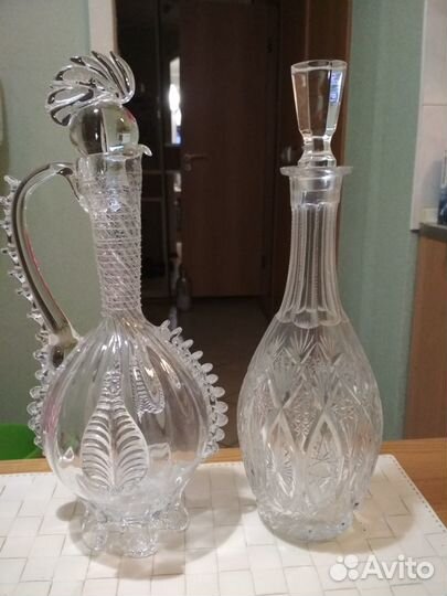 Графины кувшины рюмки молочник блюдца бутон