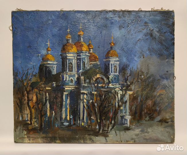Картина маслом на холсте Храм не новая