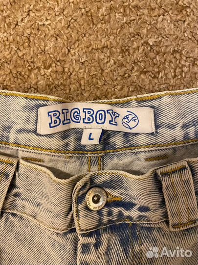 Джинсы широкие Polar big boy light blue