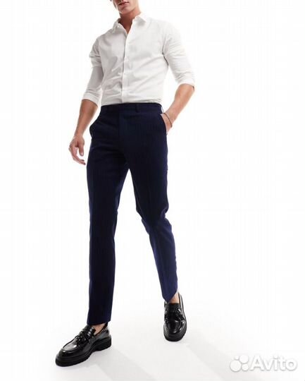 Брюки Harry Brown slim fit 28x32 синие новые