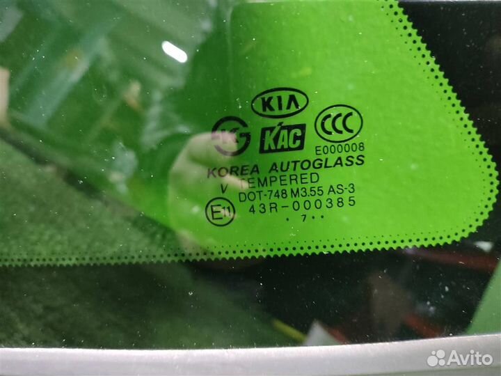 Стекло (форточка) заднее левое KIA Sorento 1 (BL