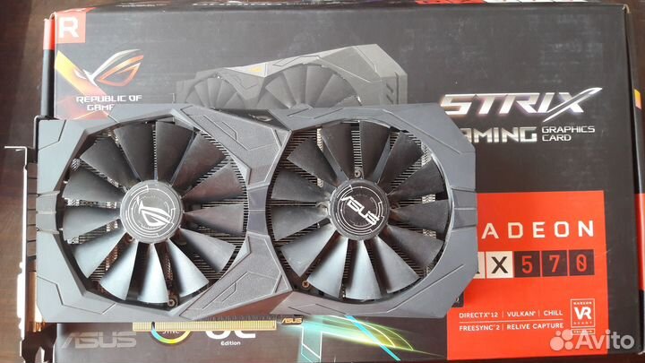 Видеокарта Asus RX 570 4gb