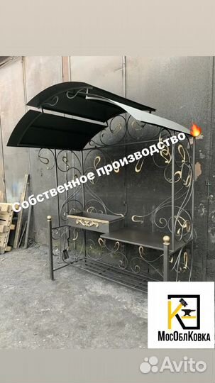Кованые мангалы с крышей