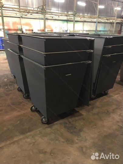 Мусорный контейнер из металла 0,75 м3 Арт ж10825