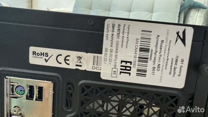 Игровой пк для монтажа(64GB RAM,i5,RTX 3050)